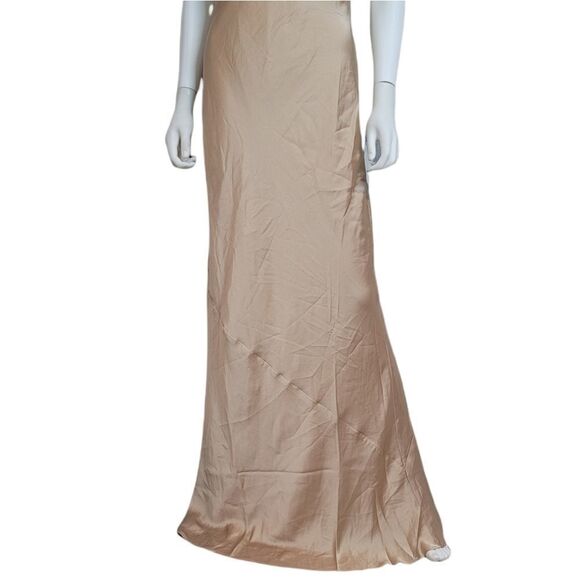 Show Me Your MuMu Tuscany Maxi Slip Dress in Champagne Luxe Satin - Picture 4 of 11